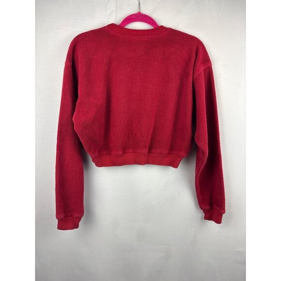Levis Womens Medium Original Logo Red Fleece Crewneck Sweater - Picture 4 of 4